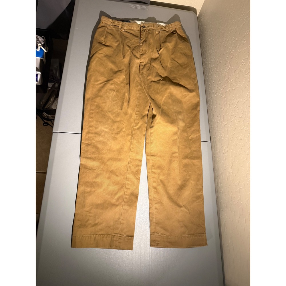 Polo Ralph Lauren Ethan Pant Mens 31x30 (31X29) Khaki Tan Double Pleated Chinos